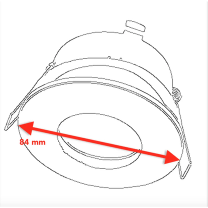 Bathroom Shower Downlight  Round GU10 for Zone 2,3 SATIN Finish IP65 Frosted UKEW