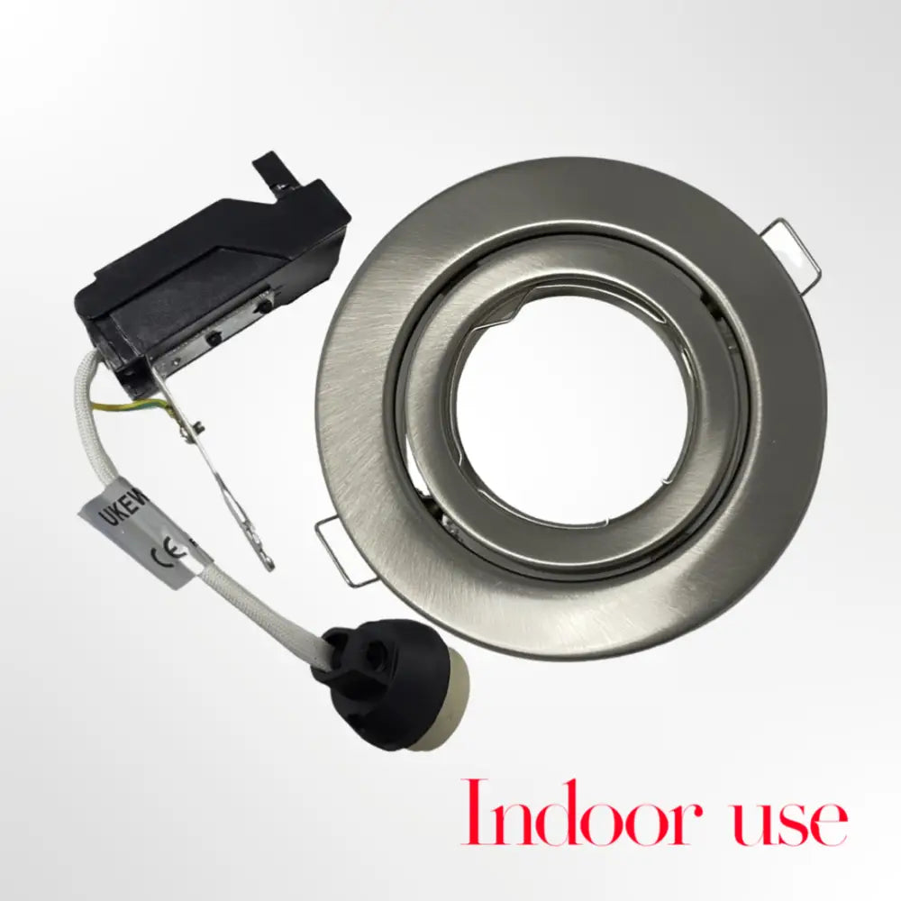 Pack of 10 GU10 Ceiling Tilt Directional Recessed Spotlight Downlights Satin UKEW