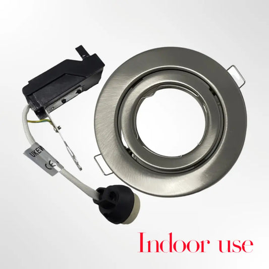 Pack of 10 GU10 Ceiling Tilt Directional Recessed Spotlight Downlights Satin UKEW