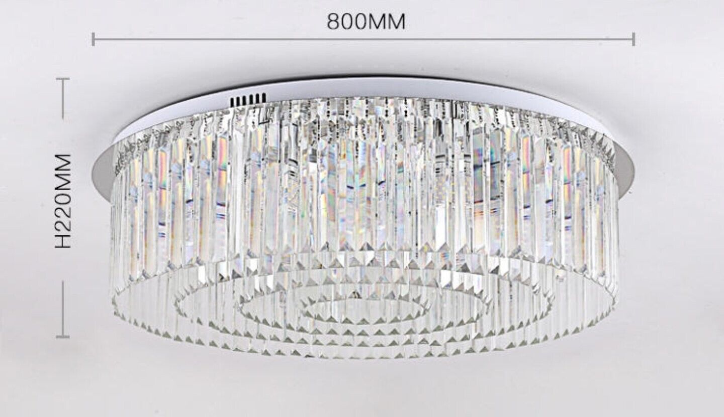 Chandelier Ceiling Light Modern Round Chrome - Stylish and Elegant Design - Light fixtures UK
