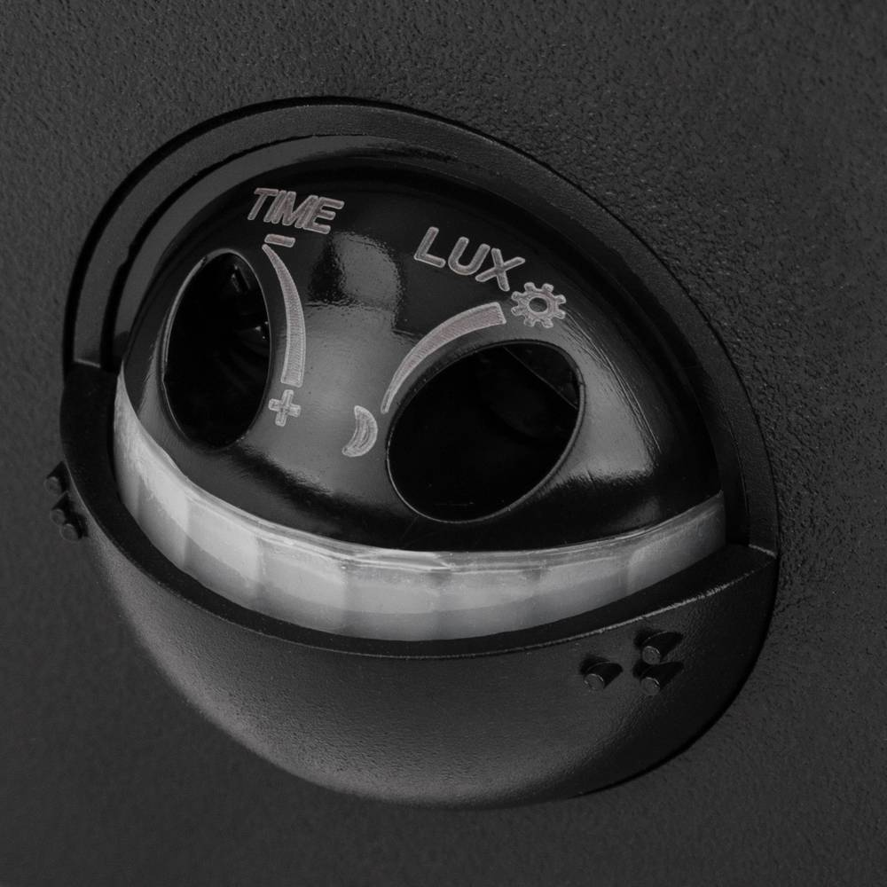 Outdoor Wall Light Curved Arc 10W LED PIR Motion Sensor Black IP54 Security Lamp - Light fixtures UK