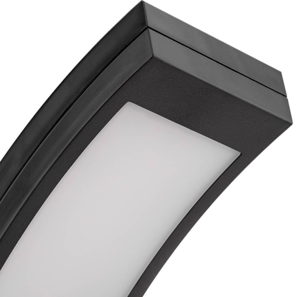 Outdoor Wall Light Curved Arc 10W LED PIR Motion Sensor Black IP54 Security Lamp - Light fixtures UK