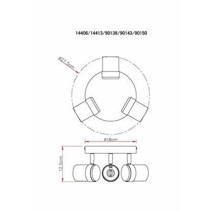 Single wall Light   Or   way black ️ ceiling spotlight GU10 UKEW®