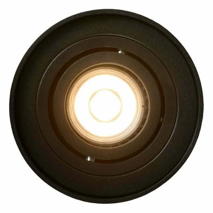 Round Space-age GU10 Ceiling Surface Mount Tilt Downlight Spotlight Matt Black UKEW