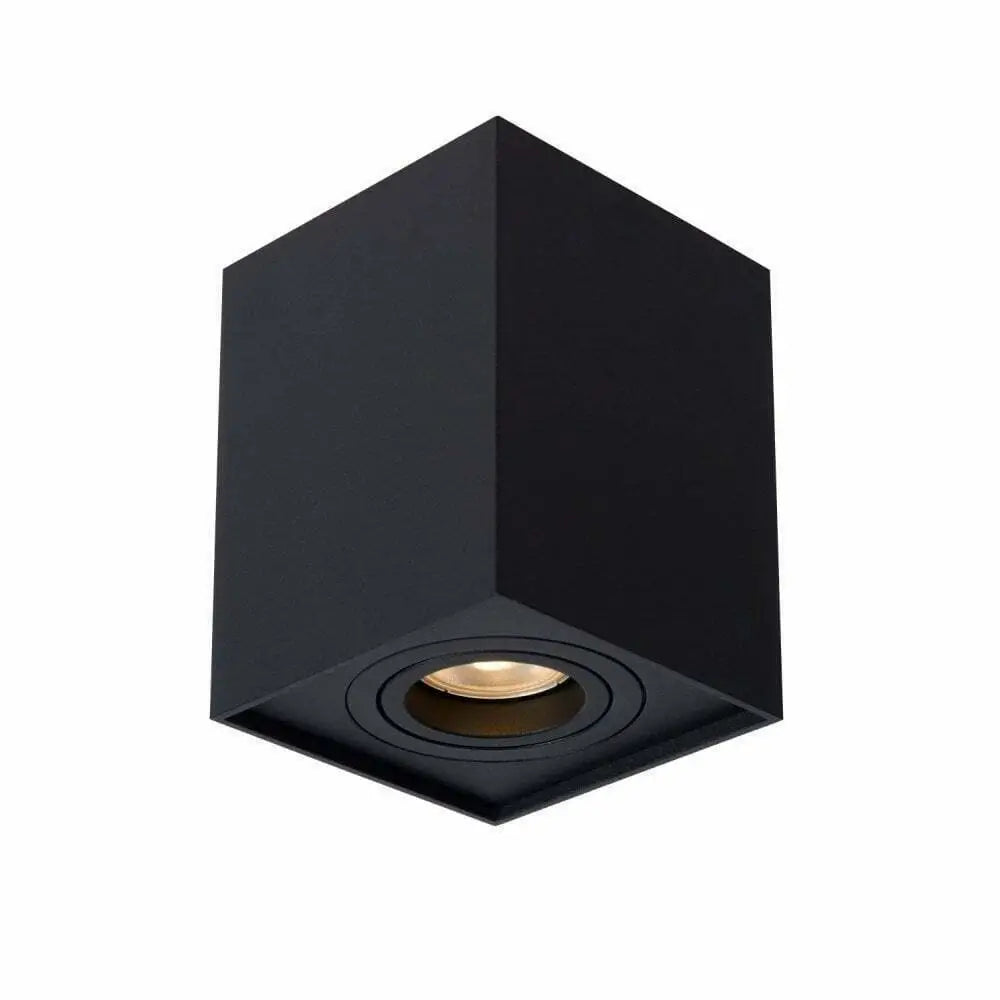 Space-age GU10 Ceiling Surface Mount Tilt Downlight Spotlight  Matt Black UKEW