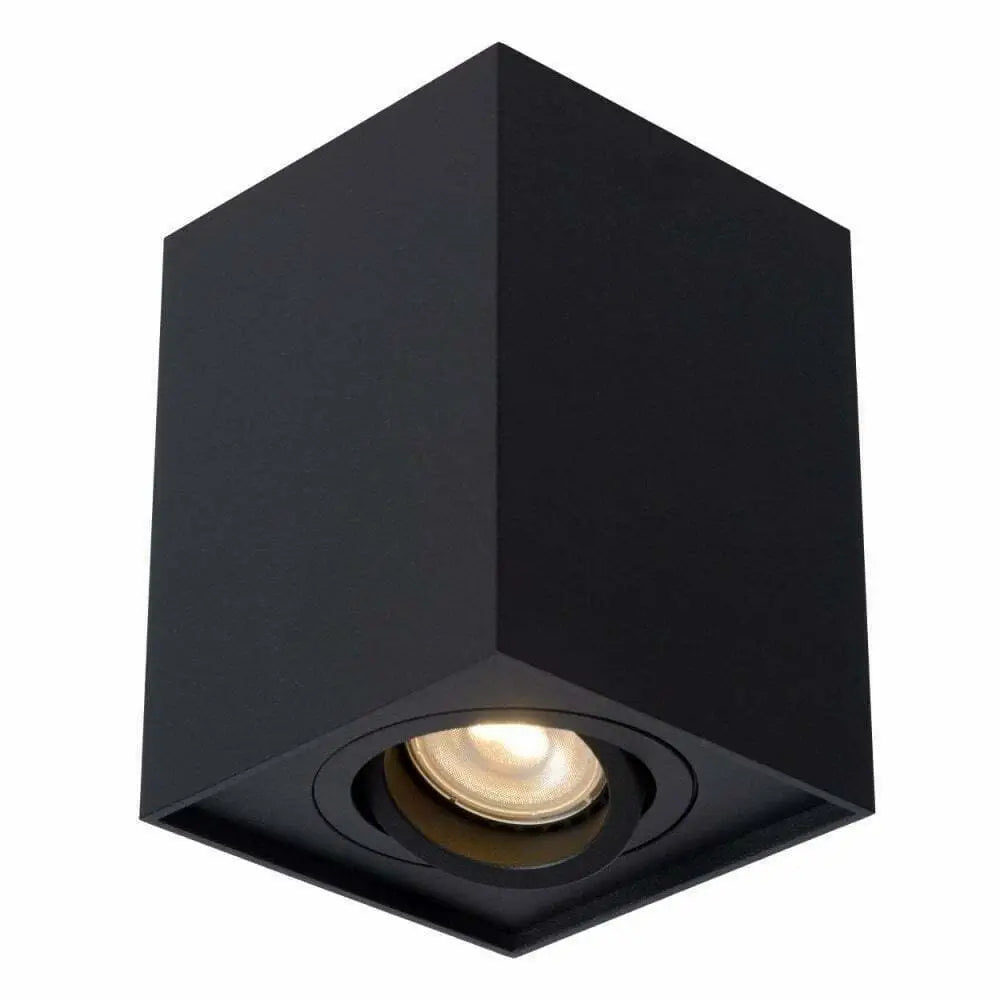 Space-age GU10 Ceiling Surface Mount Tilt Downlight Spotlight  Matt Black UKEW