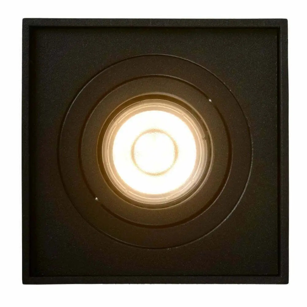 Space-age GU10 Ceiling Surface Mount Tilt Downlight Spotlight  Matt Black UKEW