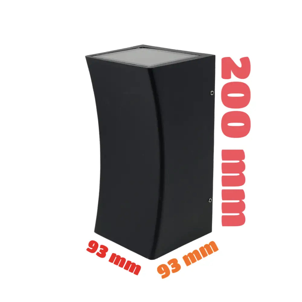 Space grey Outdoor Wall Up&Down Light Curved Design Square or Round IP54 GU10 UKEW