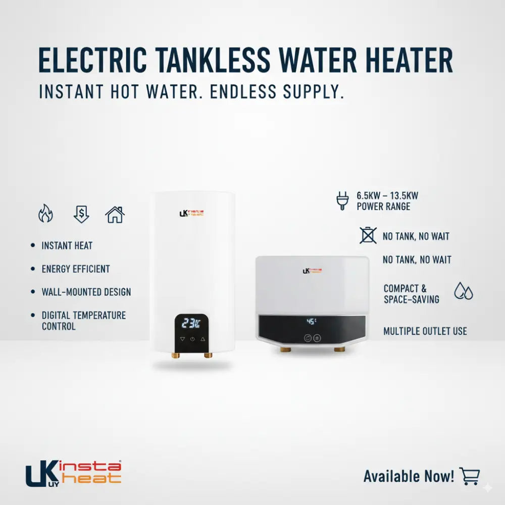 Tankless Water Heater with Adjustable Digital Display for Efficient Heating - Home Furniture & DIY:Heating Cooling &