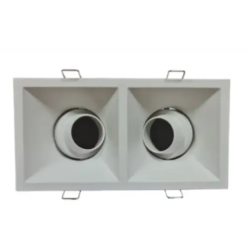 Twin GU10 Recessed Focused Adjustable Downlight Spotlight - Light fixtures UK