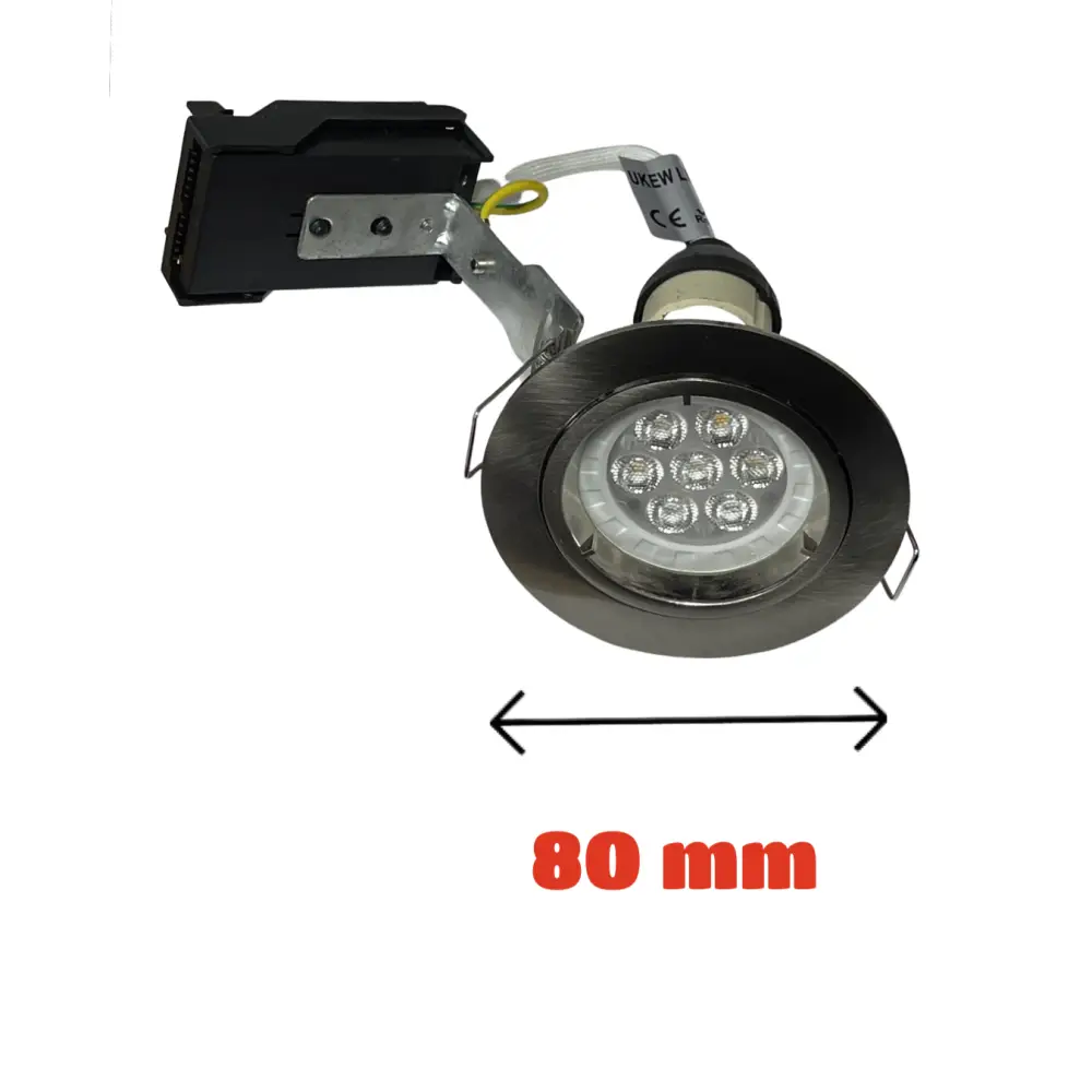 Fix Satin Ceiling Gu10 Large Recessed Mains 240v Downlight LED UKEW UKEW
