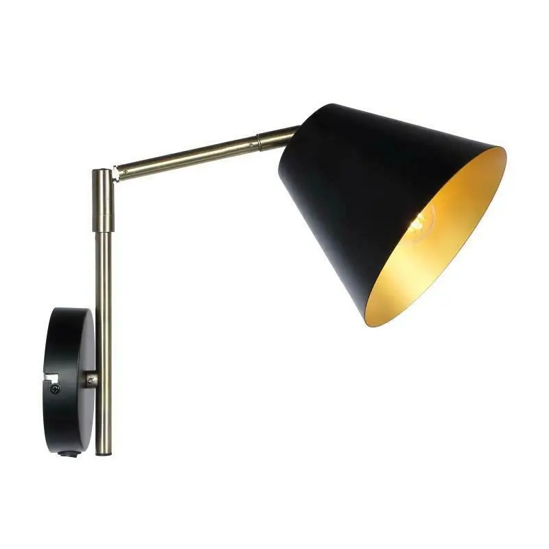 Single Bedside light Rocker Switch Swing Arm Adjustable Wall Mount Light Fitting UKEW Lighting