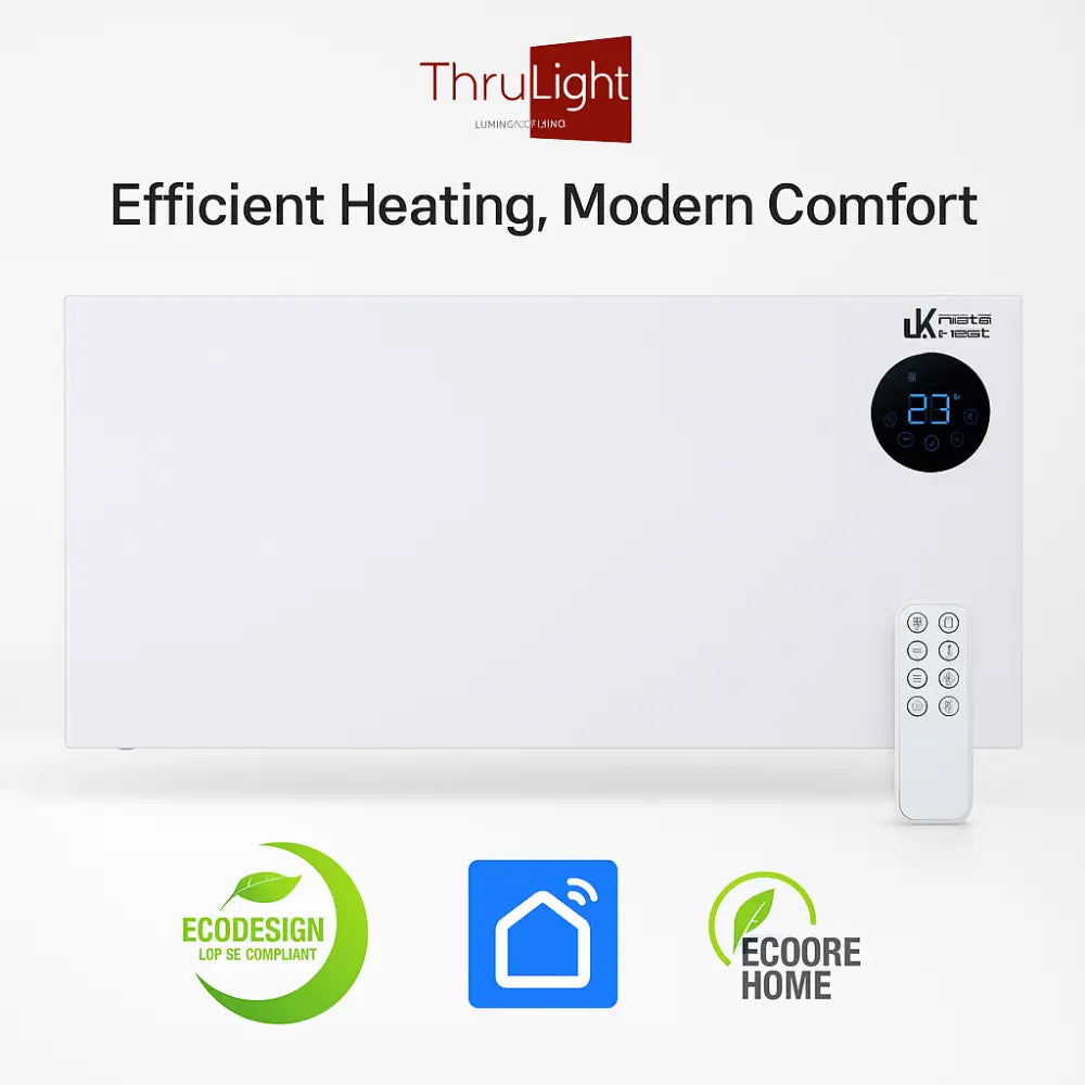 Wall Heater Wifi Electric Convector Panel for Modern Energy Efficient Heating - Home Furniture & DIY:Heating Cooling &