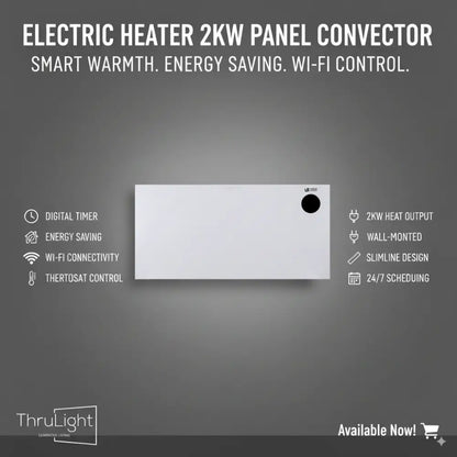 Wall Heater Wifi Electric Convector Panel for Modern Energy Efficient Heating - Home Furniture & DIY:Heating Cooling &