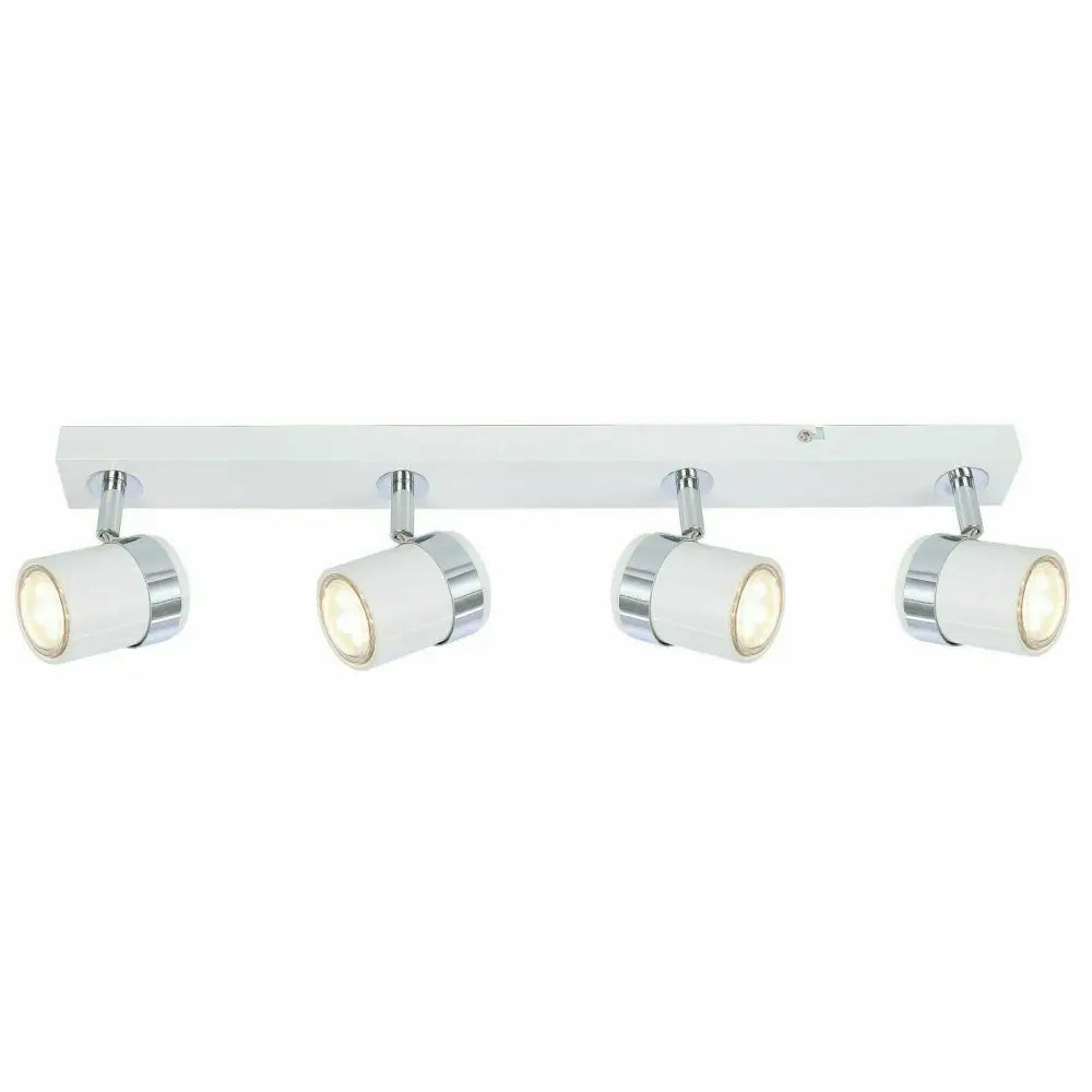 White Interior Ceiling  light 4 Way Straight Bar GU10 Light Fitting Kitchen Ukew