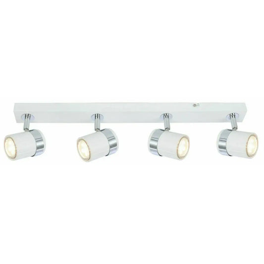 White Interior Ceiling  light 4 Way Straight Bar GU10 Light Fitting Kitchen Ukew
