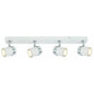 White Interior Ceiling  light 4 Way Straight Bar GU10 Light Fitting Kitchen Ukew