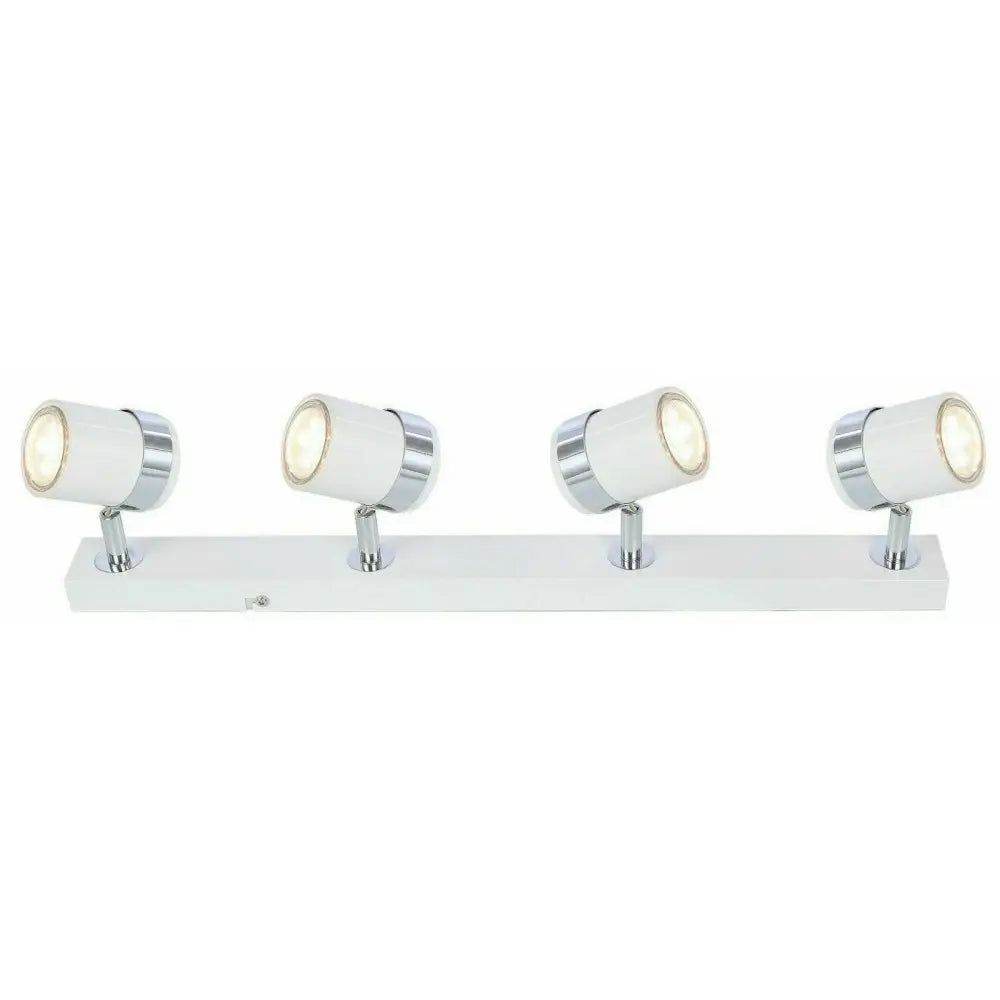 White Interior Ceiling  light 4 Way Straight Bar GU10 Light Fitting Kitchen Ukew