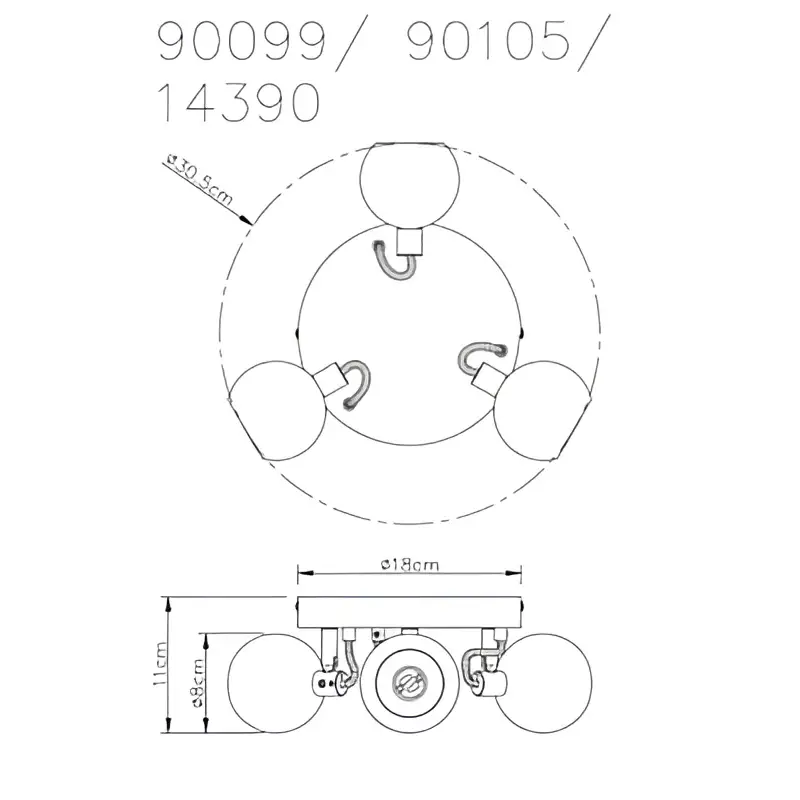 ️ White   Way Spotlight Ceiling Light Fitting Adjustable Lighting LED UKEW