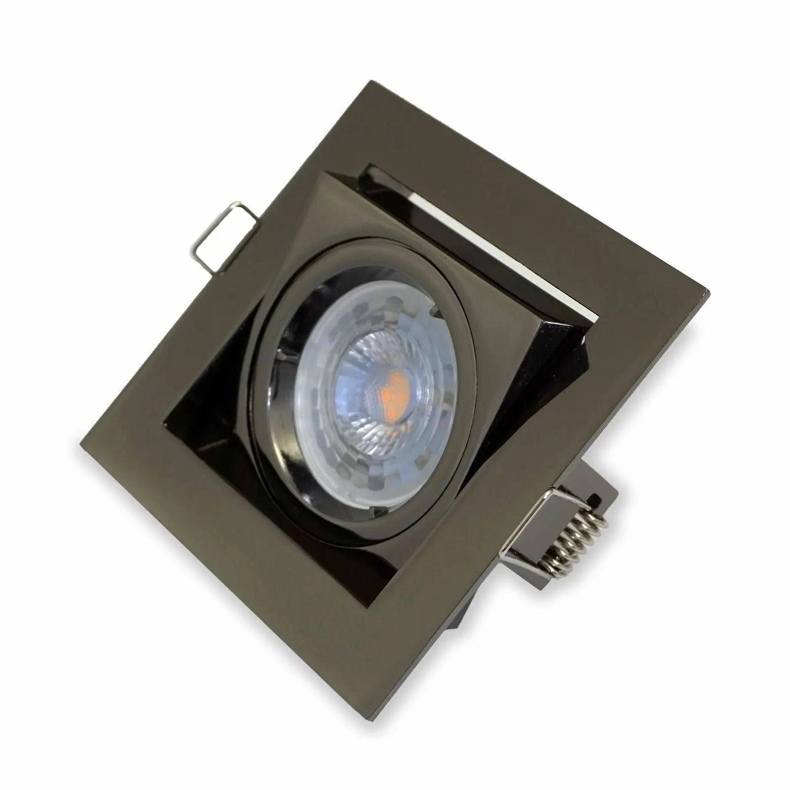 10X Black chrome Downlight Recessed Square  240V GU10, LED Tilted Ceiling Light UKEW
