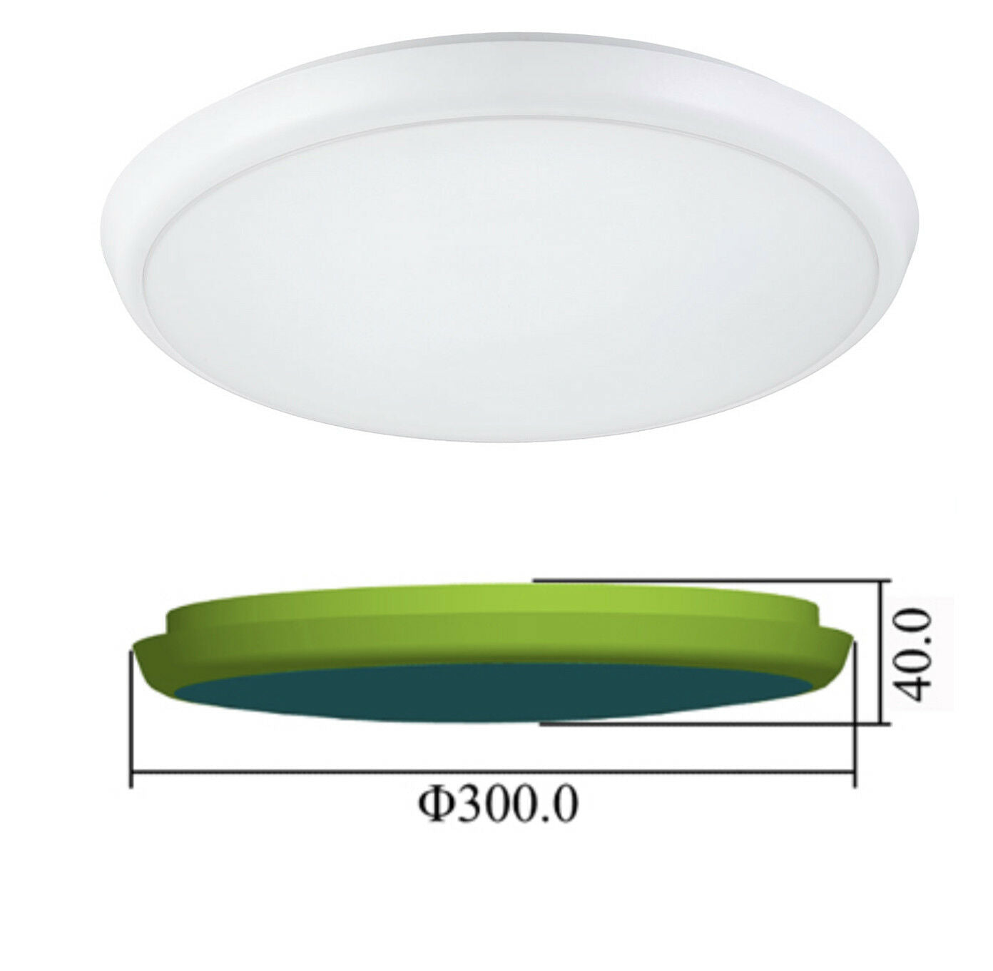 22w Ultra slim thin bulkhead LED microwave sensor Light, IP 65, IK10, 4000K UKEW®