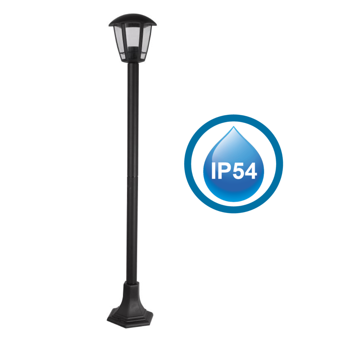Traditional Black IP54 Outdoor Garden Bollard Light Lamp Post UKEW lighting