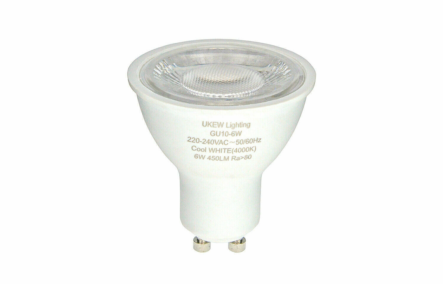 10 x Bright GU10 Dimmable 6W LED Bulbs 5000K - 6500K UKEW