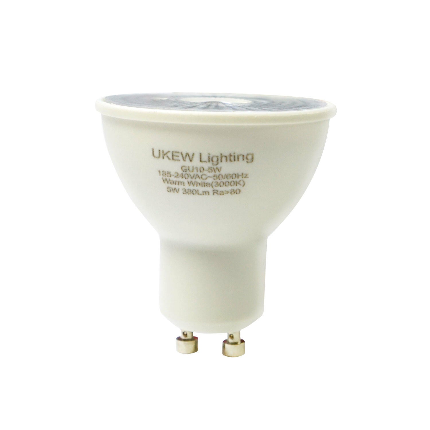 UKEW GU10 7W LED Bulb - 500 LUMENS - Pack of 10 - 3000K Warm white UKEW®