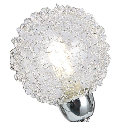 Decorative Globe chrome Mesh 5 Way Round Ceiling light Spotlight UKEW