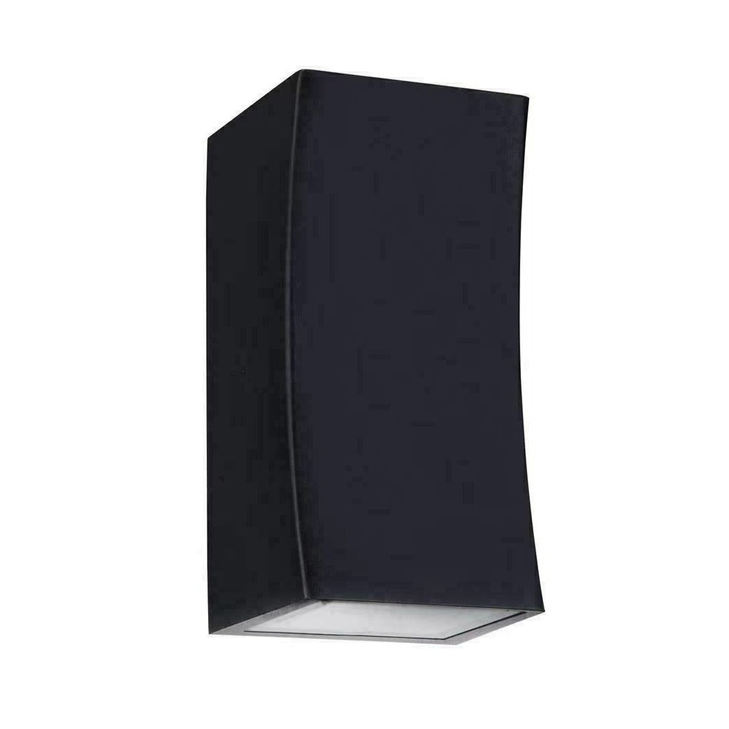 Up&Down outdoor black GU10 Black Wall  Light Curved Design Square or Round IP54 UKEW