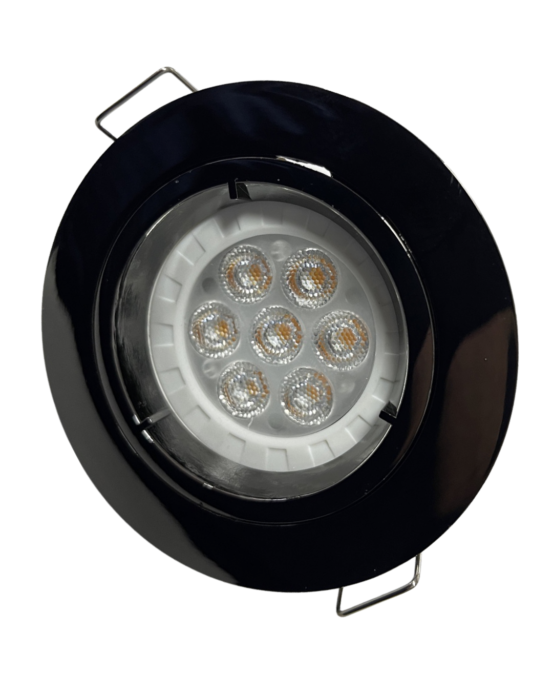 Fix Black Chrome Ceiling Gu10 Large Recessed Mains 240v Downlight LED UKEW UKEW