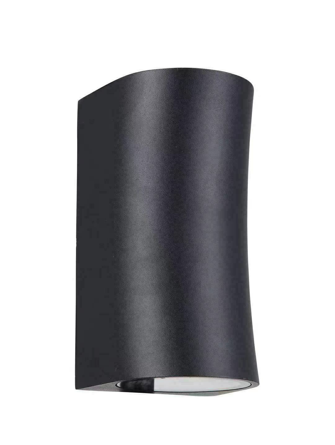 Up&Down outdoor black GU10 Black Wall  Light Curved Design Square or Round IP54 UKEW