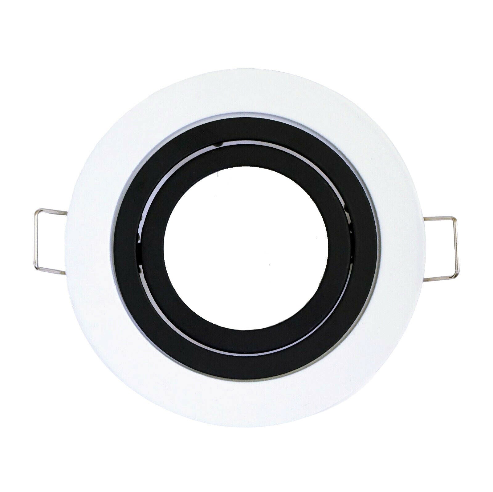 6 X Modern Black & White GU10 Tilt Recessed Ceiling Downlight Round Spotlights UKEW®