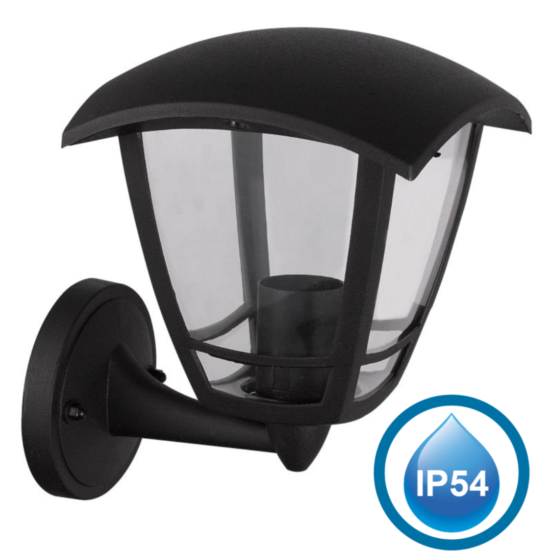 Modern Black LED Outdoor Wall Light IP54 Garden Lantern UKEW lighting