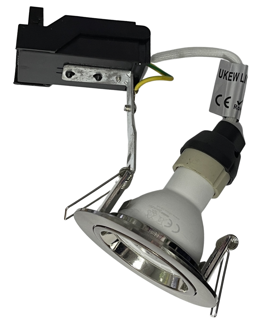 Fix Satin Ceiling Gu10 Large Recessed Mains 240v Downlight LED UKEW UKEW