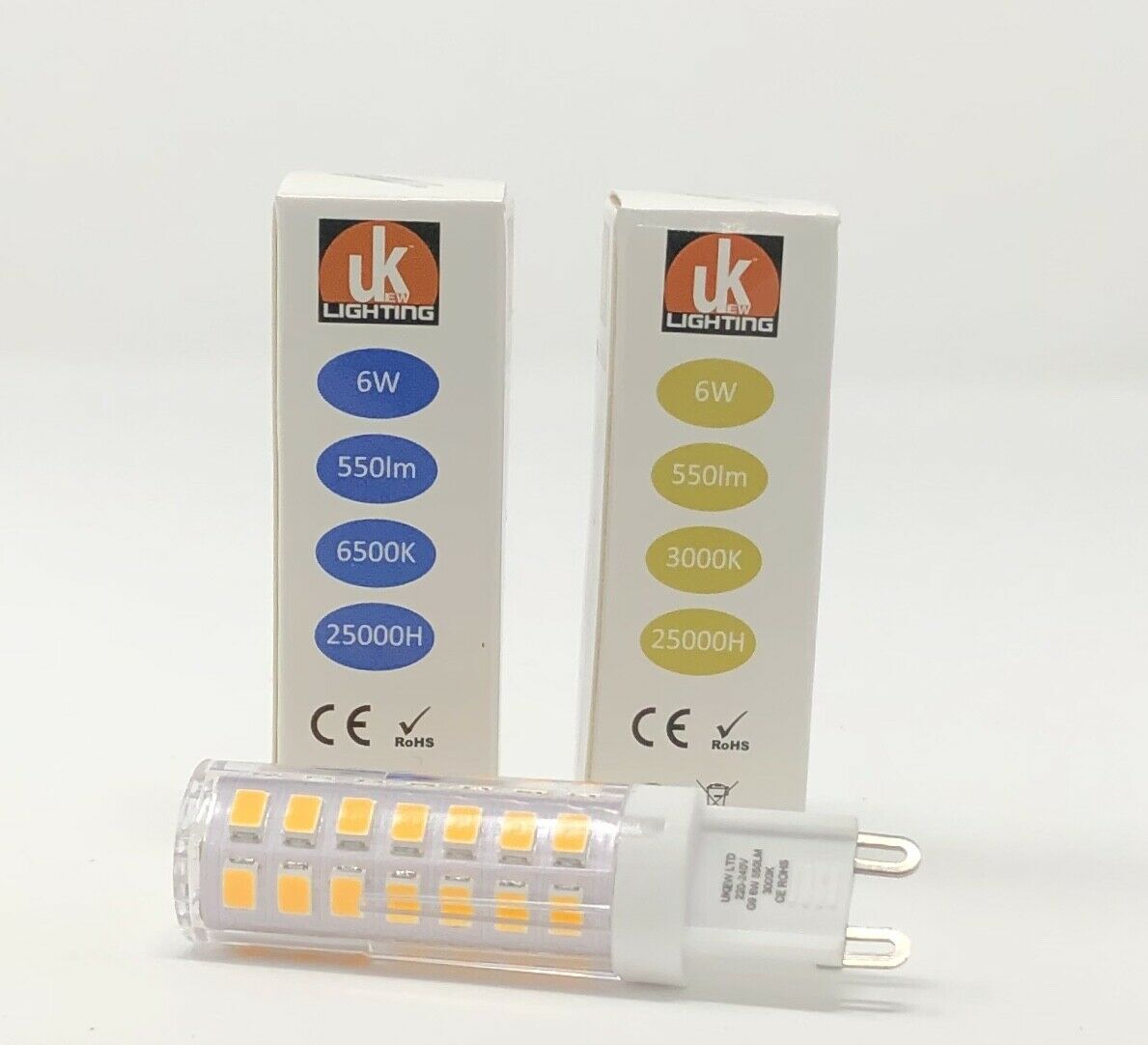 5XG9 LED super bright 6W Capsule Light Bulb True Replacement For G9 Halogen UKEW®