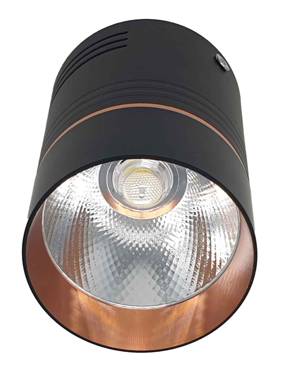 Decorative Ceiling Surface Mount Downlight Spotlight Copper & Matt Black 10W LED UKEW