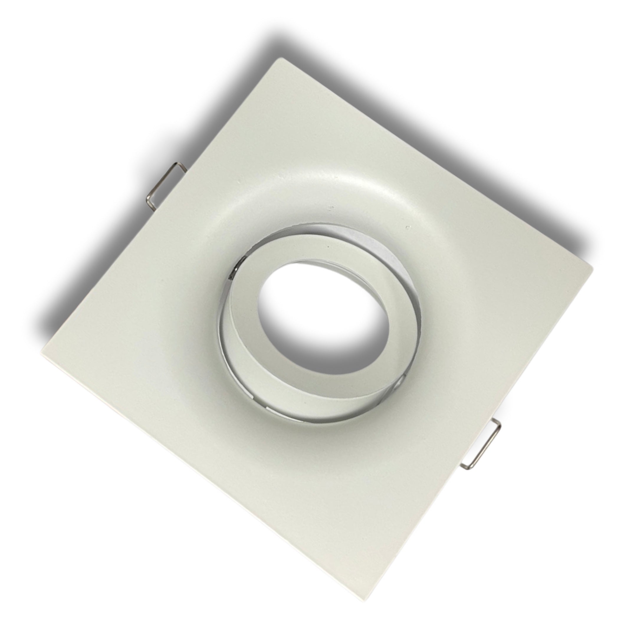 Large Square Matt White GU10 Tilt Led Ceiling Recessed Downlight Spotlights UKEW®