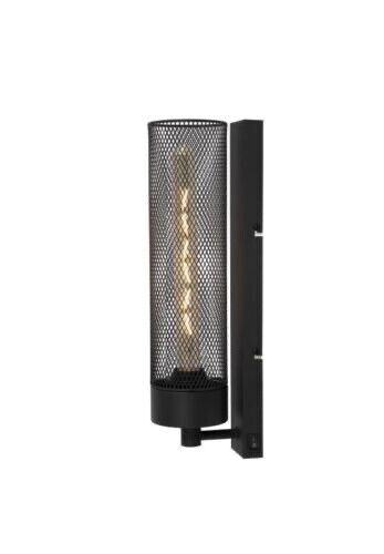 Black Metal Mesh Contemporary Wall Light with On/Off Rocker Switch - Light fixtures UK