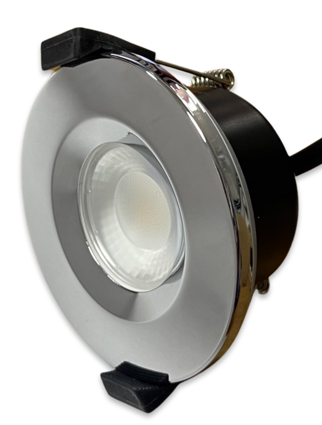 Chrome Waterproof Fire Rated Dimmable Downlight Ceiling IP65 - Light fixtures UK
